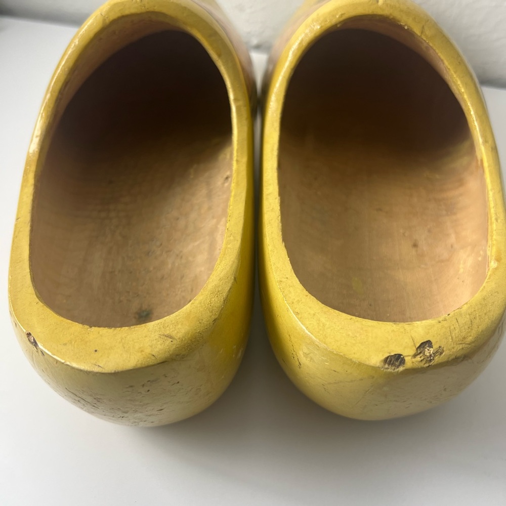 Vintage Wett VV Ged Dutch Hand Carved Klompen Wooden Shoes - Picture 9 of 16